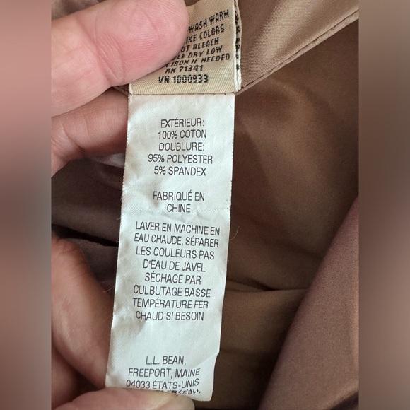 L.L. Bean Vintage Womens Windowpane Cotton Trousers Classic Fit Size 8 M/T Lined - Picture 10 of 10